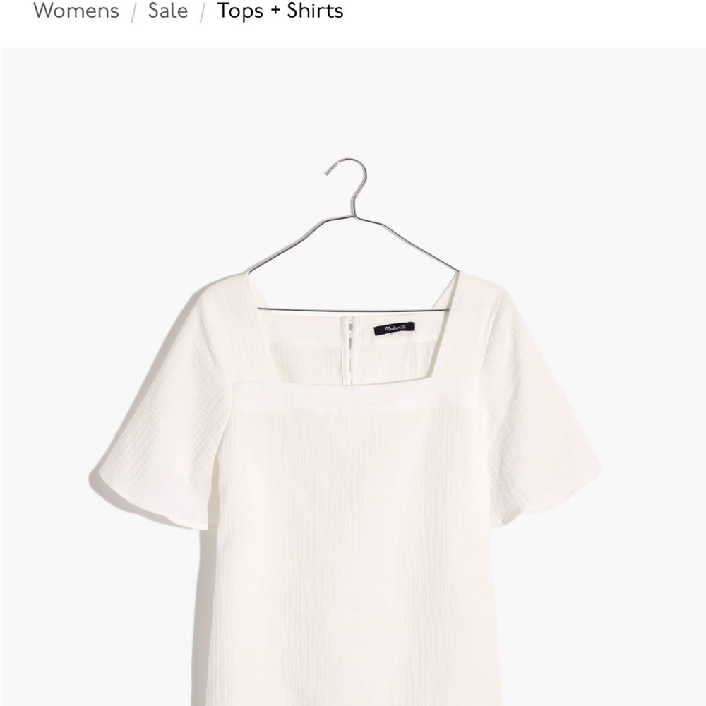 Lightspun Harlow Square-Neck Top White Square Neck Top